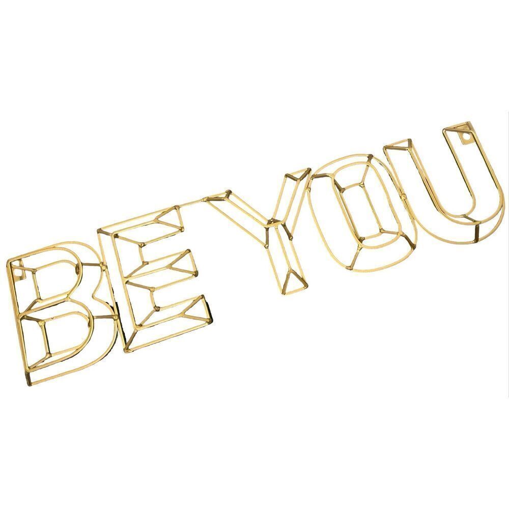 BE YOU Gold Metal Inspo Decor